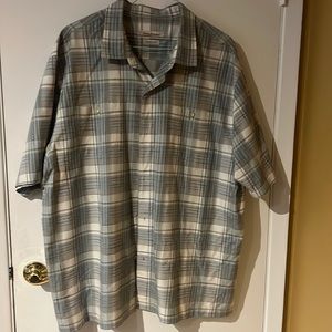 Tommy Bahama men’s short sleeve plaid button down shirt Size XXL